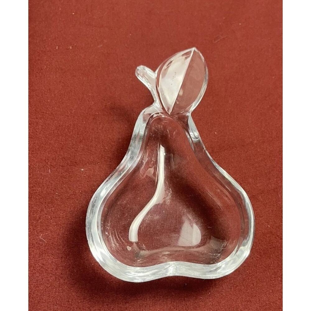 Vintage Bleikristall crystal Pear Bowl Candy Dish German